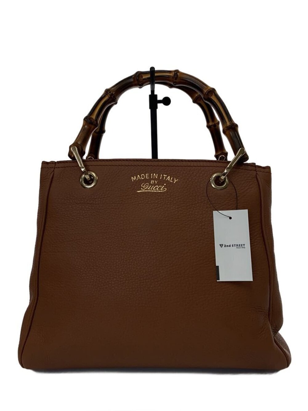Gucci Bamboo Shopper bag bamboo top handles Gucci logo Brown